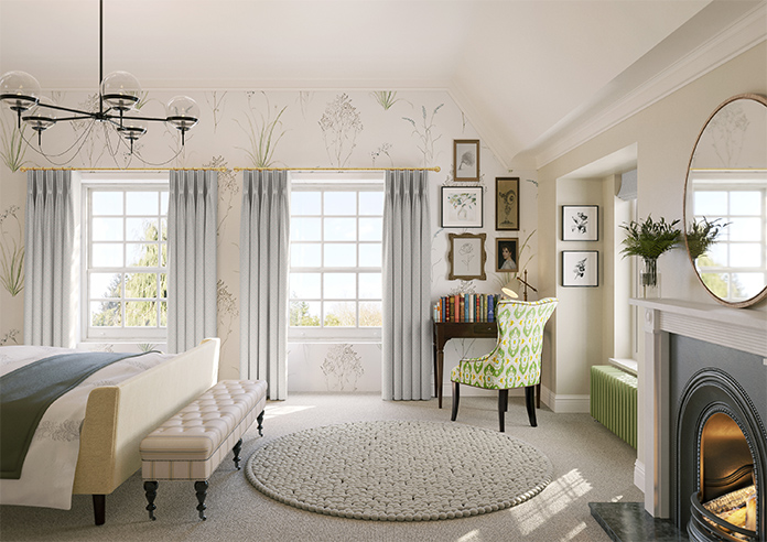 Rae Trellis, Wedgewood - Made to Measure Curtains - Image 13